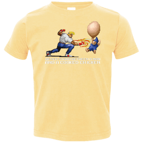 T-Shirts Butter / 2T Never Stand Between A Man And A Cooked Chicken Toddler Premium T-Shirt