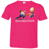T-Shirts Hot Pink / 2T Never Stand Between A Man And A Cooked Chicken Toddler Premium T-Shirt