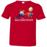 T-Shirts Red / 2T Never Stand Between A Man And A Cooked Chicken Toddler Premium T-Shirt