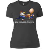 T-Shirts Heavy Metal / X-Small Never Stand Between A Man And A Cooked Chicken Women's Premium T-Shirt