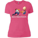 T-Shirts Hot Pink / X-Small Never Stand Between A Man And A Cooked Chicken Women's Premium T-Shirt