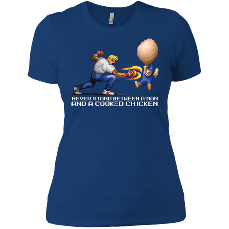 T-Shirts Royal / X-Small Never Stand Between A Man And A Cooked Chicken Women's Premium T-Shirt