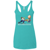 T-Shirts Tahiti Blue / X-Small Never Stand Between A Man And A Cooked Chicken Women's Triblend Racerback Tank