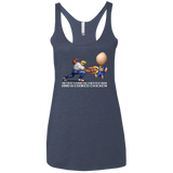 T-Shirts Vintage Navy / X-Small Never Stand Between A Man And A Cooked Chicken Women's Triblend Racerback Tank