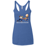 T-Shirts Vintage Royal / X-Small Never Stand Between A Man And A Cooked Chicken Women's Triblend Racerback Tank