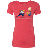T-Shirts Vintage Red / Small Never Stand Between A Man And A Cooked Chicken Women's Triblend T-Shirt