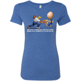 T-Shirts Vintage Royal / Small Never Stand Between A Man And A Cooked Chicken Women's Triblend T-Shirt