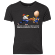 T-Shirts Vintage Black / YXS Never Stand Between A Man And A Cooked Chicken Youth Triblend T-Shirt