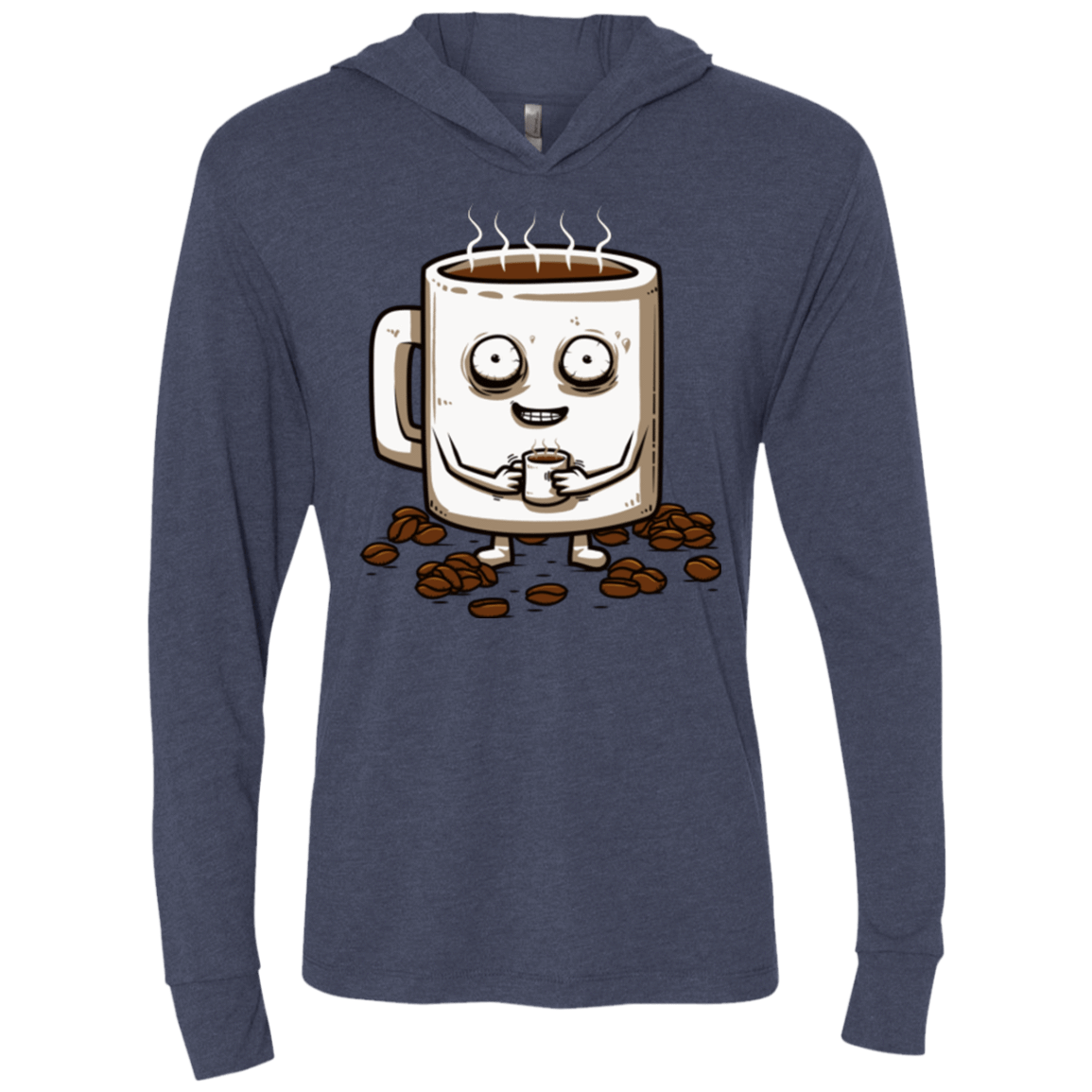 T-Shirts Vintage Navy / X-Small Never tired Triblend Long Sleeve Hoodie Tee