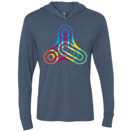 T-Shirts Indigo / X-Small Never Win Triblend Long Sleeve Hoodie Tee