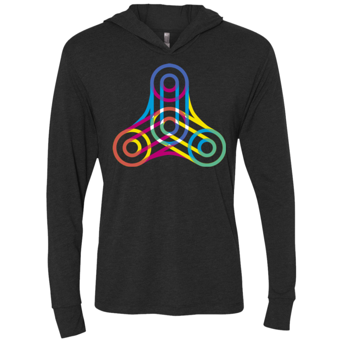 T-Shirts Vintage Black / X-Small Never Win Triblend Long Sleeve Hoodie Tee