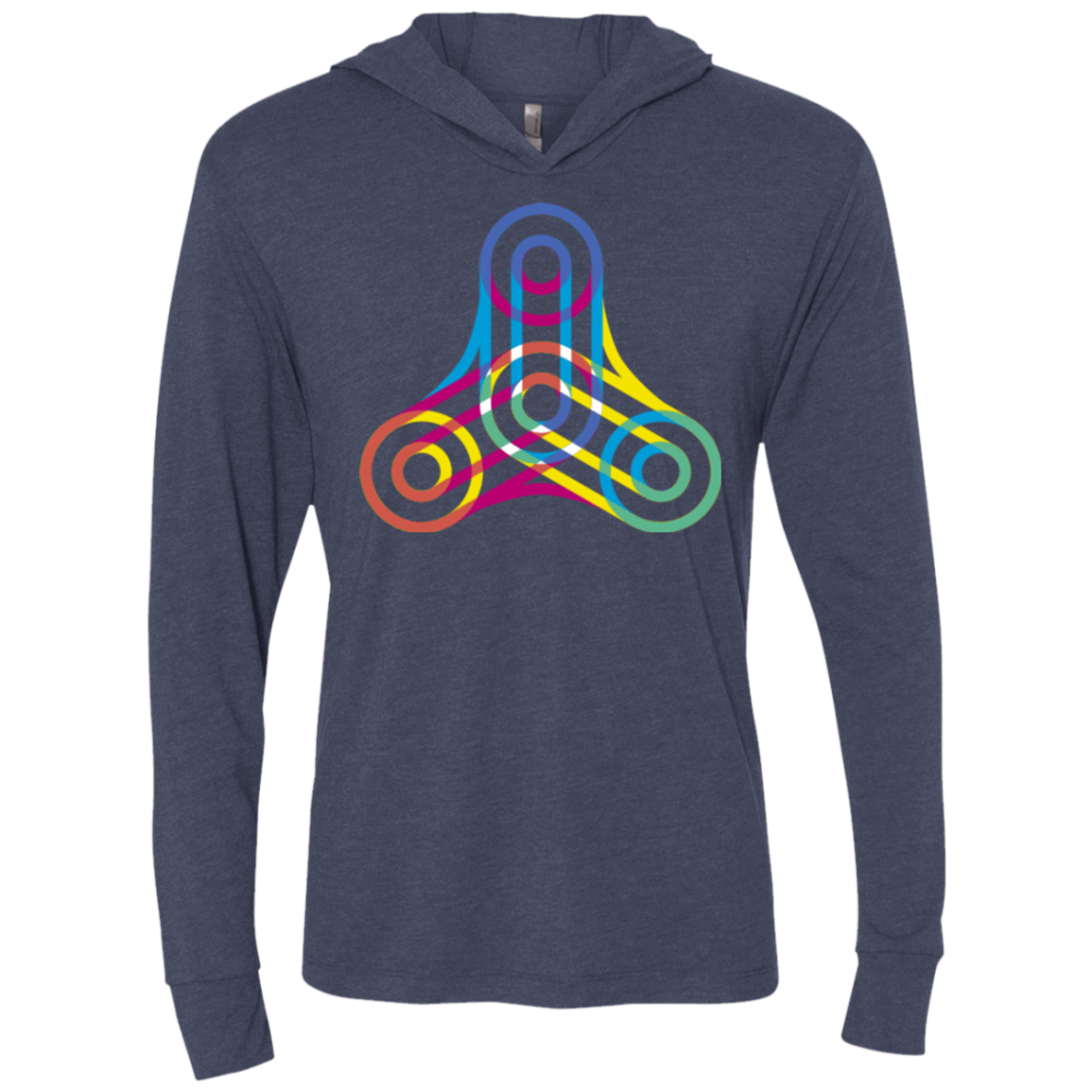 T-Shirts Vintage Navy / X-Small Never Win Triblend Long Sleeve Hoodie Tee