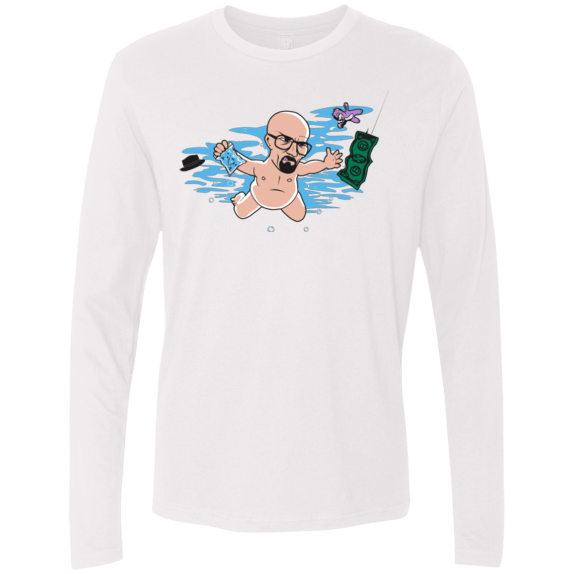 T-Shirts White / Small NeverBad Men's Premium Long Sleeve