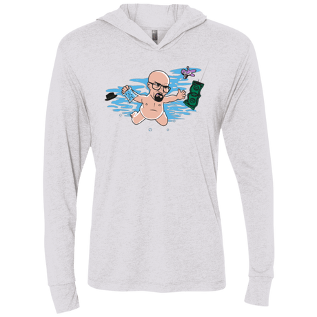 T-Shirts Heather White / X-Small NeverBad Triblend Long Sleeve Hoodie Tee