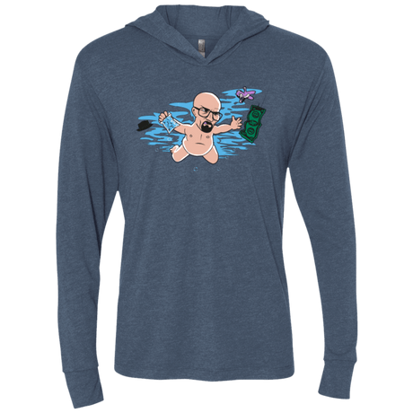 T-Shirts Indigo / X-Small NeverBad Triblend Long Sleeve Hoodie Tee