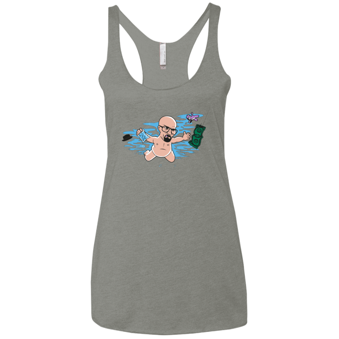 T-Shirts Venetian Grey / X-Small NeverBad Women's Triblend Racerback Tank