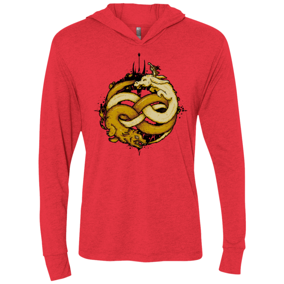 T-Shirts Vintage Red / X-Small NEVERENDING FIGHT Triblend Long Sleeve Hoodie Tee