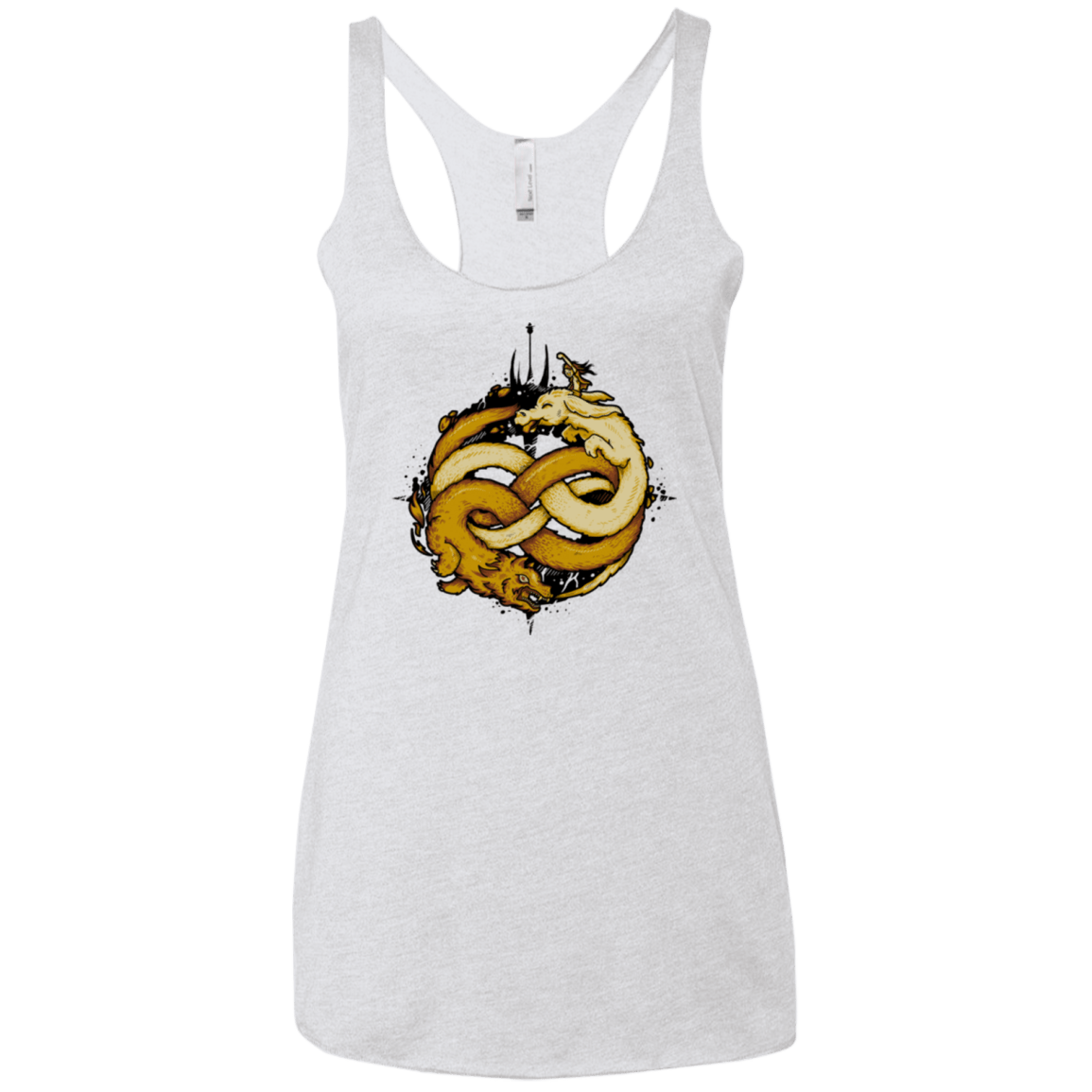 T-Shirts Heather White / X-Small NEVERENDING FIGHT Women's Triblend Racerback Tank