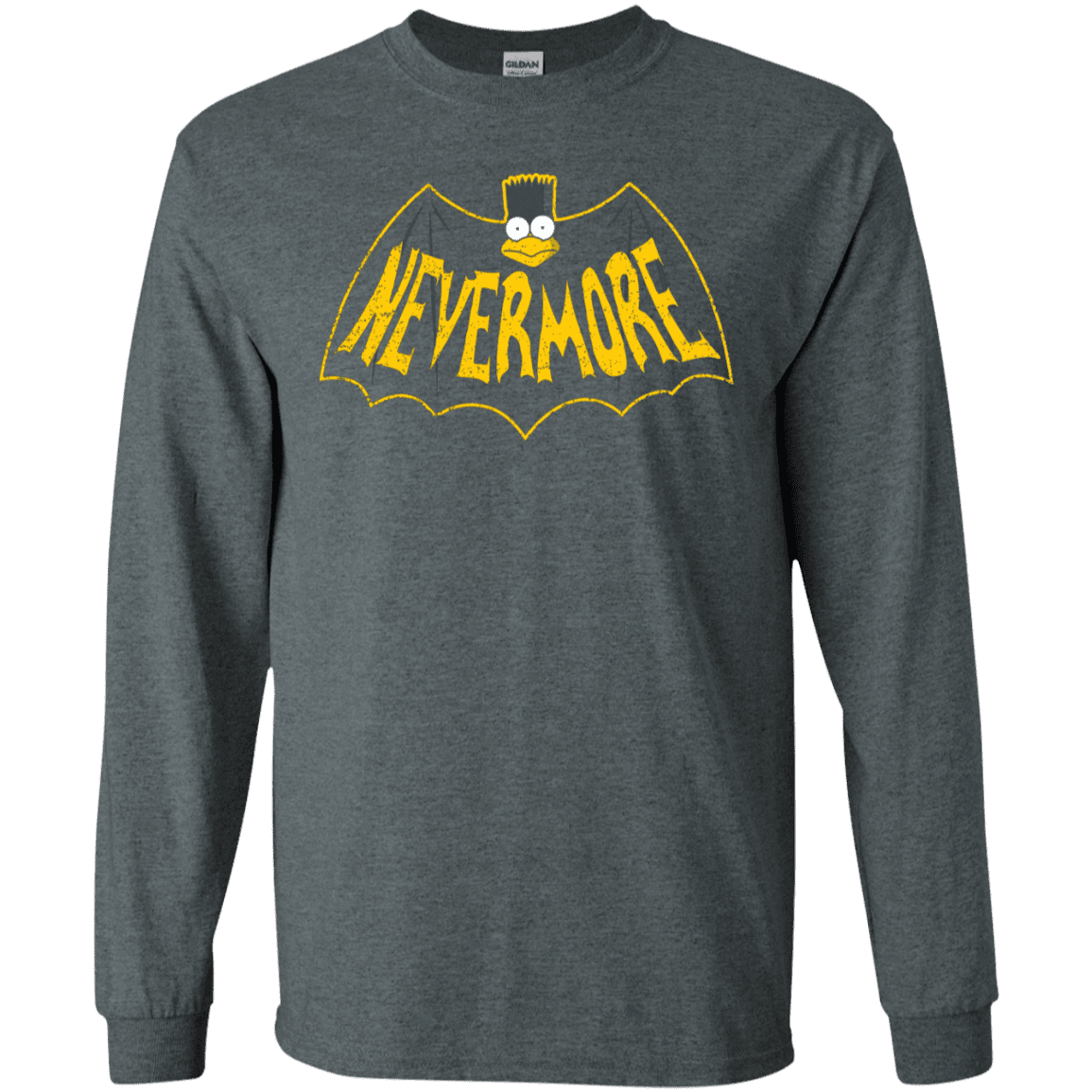 T-Shirts Dark Heather / S Nevermore Men's Long Sleeve T-Shirt