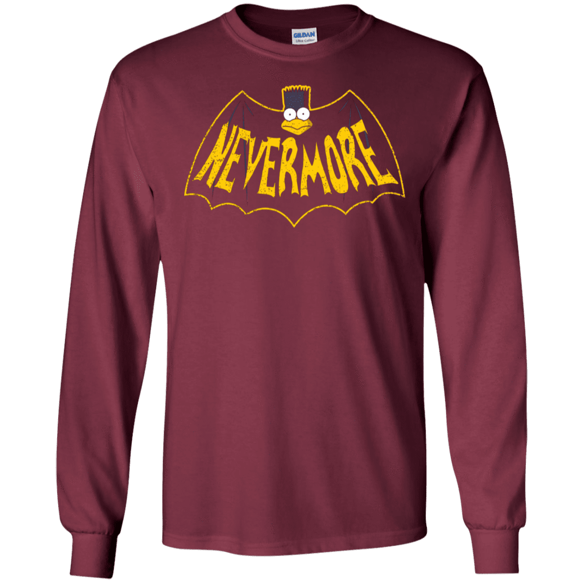 T-Shirts Maroon / S Nevermore Men's Long Sleeve T-Shirt