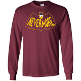 T-Shirts Maroon / S Nevermore Men's Long Sleeve T-Shirt