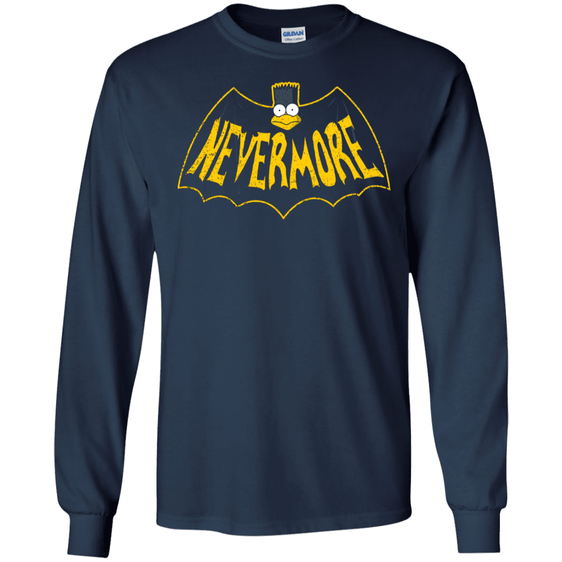 T-Shirts Navy / S Nevermore Men's Long Sleeve T-Shirt