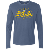 T-Shirts Indigo / S Nevermore Men's Premium Long Sleeve