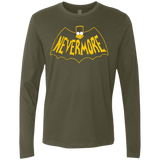 T-Shirts Military Green / S Nevermore Men's Premium Long Sleeve