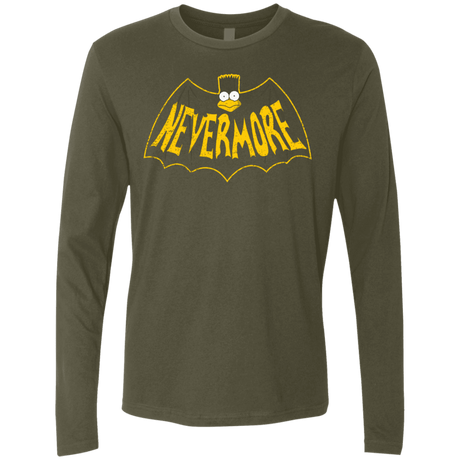 T-Shirts Military Green / S Nevermore Men's Premium Long Sleeve