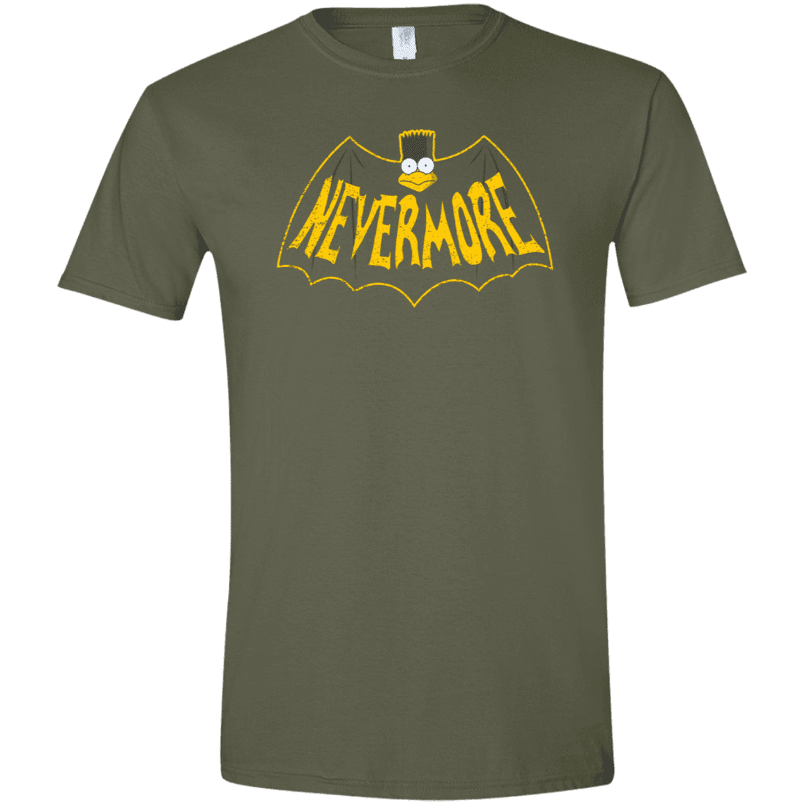T-Shirts Military Green / S Nevermore Men's Semi-Fitted Softstyle