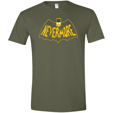 T-Shirts Military Green / S Nevermore Men's Semi-Fitted Softstyle