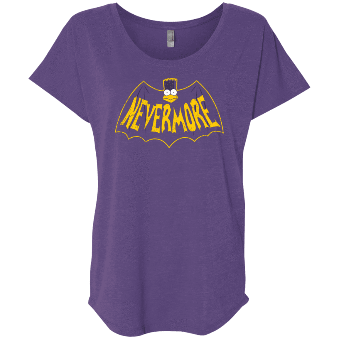 T-Shirts Purple Rush / X-Small Nevermore Triblend Dolman Sleeve