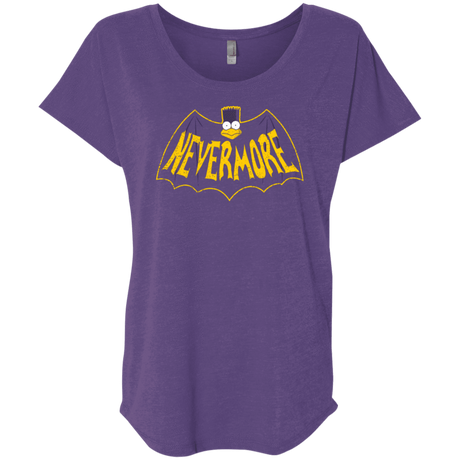 T-Shirts Purple Rush / X-Small Nevermore Triblend Dolman Sleeve