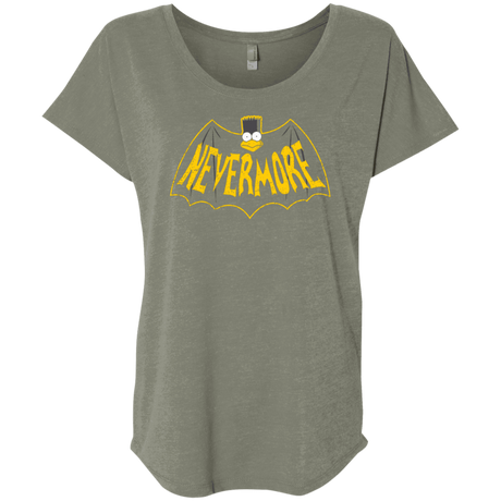 T-Shirts Venetian Grey / X-Small Nevermore Triblend Dolman Sleeve