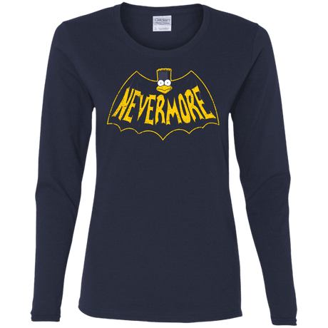 T-Shirts Navy / S Nevermore Women's Long Sleeve T-Shirt