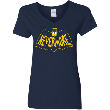 T-Shirts Navy / S Nevermore Women's V-Neck T-Shirt