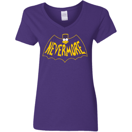 T-Shirts Purple / S Nevermore Women's V-Neck T-Shirt