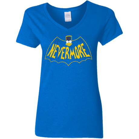 T-Shirts Royal / S Nevermore Women's V-Neck T-Shirt