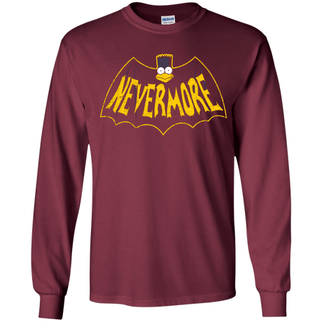 T-Shirts Maroon / YS Nevermore Youth Long Sleeve T-Shirt