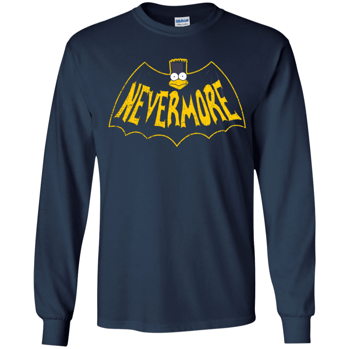 T-Shirts Navy / YS Nevermore Youth Long Sleeve T-Shirt