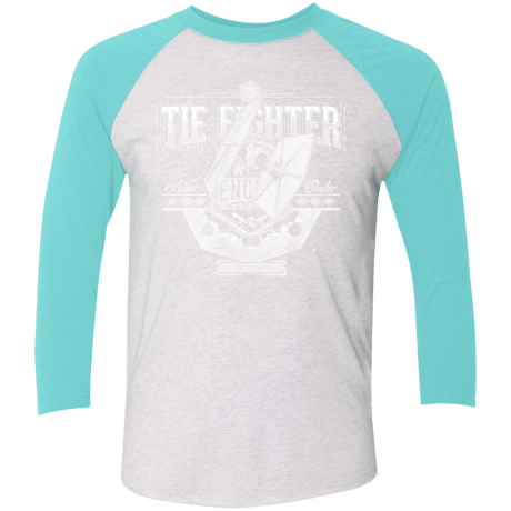 T-Shirts Heather White/Tahiti Blue / X-Small New Order Men's Triblend 3/4 Sleeve