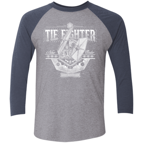 T-Shirts Premium Heather/ Vintage Navy / X-Small New Order Men's Triblend 3/4 Sleeve