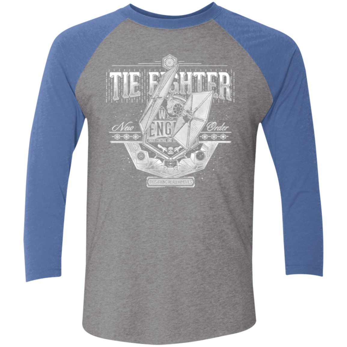 T-Shirts Premium Heather/ Vintage Royal / X-Small New Order Men's Triblend 3/4 Sleeve