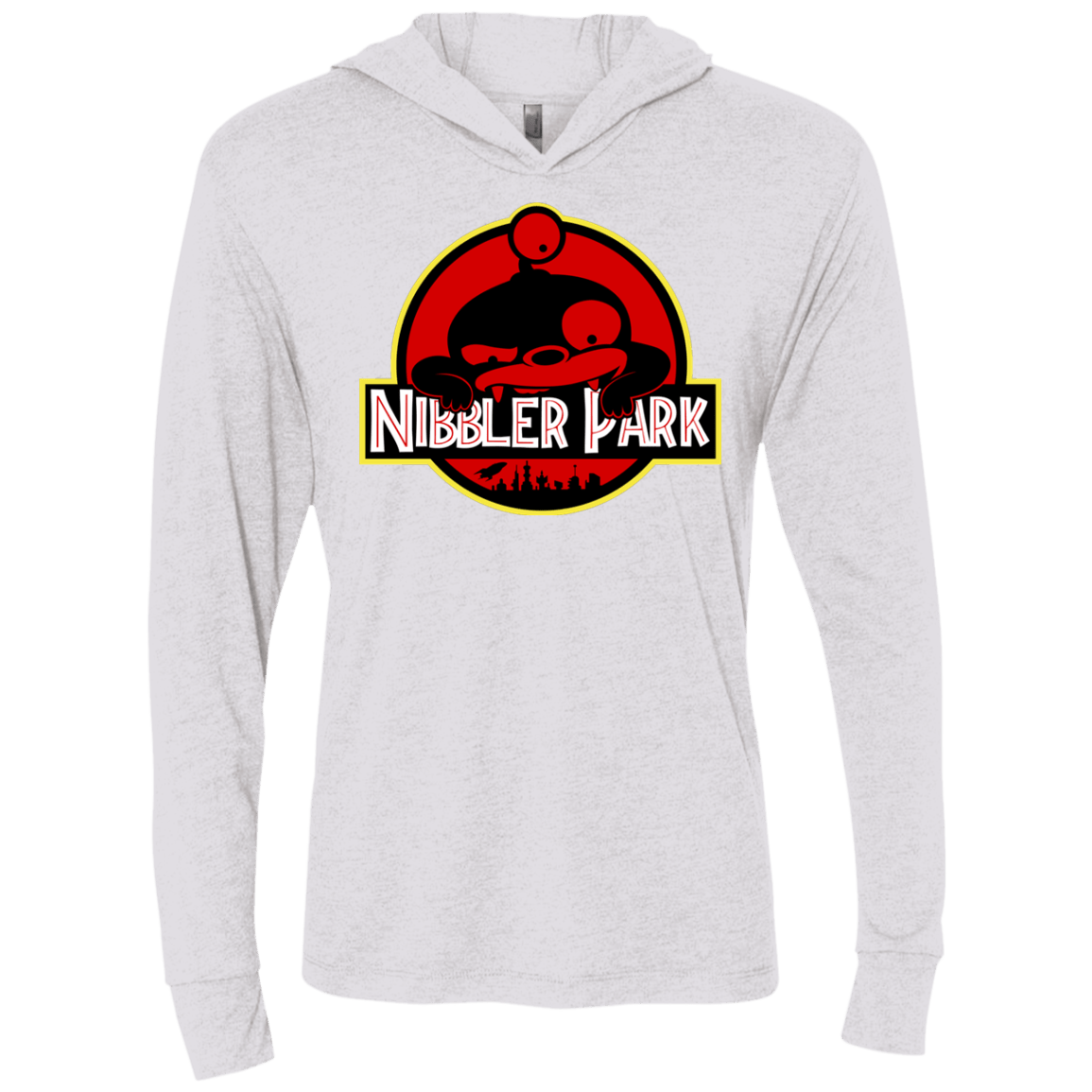 T-Shirts Heather White / X-Small Nibbler Park Triblend Long Sleeve Hoodie Tee