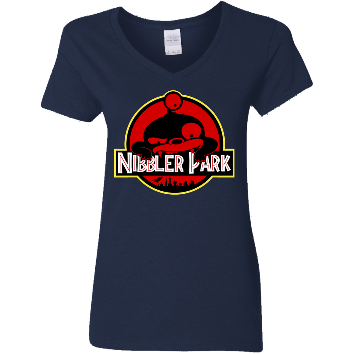 T-Shirts Navy / S Nibbler Park Women's V-Neck T-Shirt