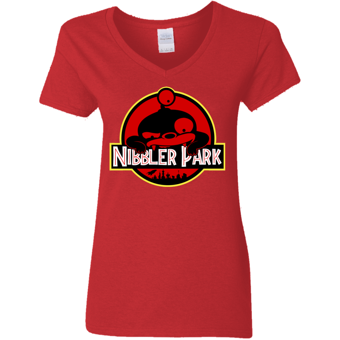 T-Shirts Red / S Nibbler Park Women's V-Neck T-Shirt