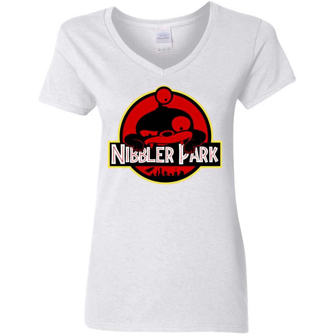 T-Shirts White / S Nibbler Park Women's V-Neck T-Shirt