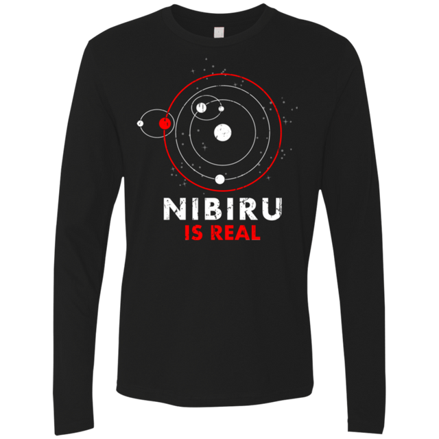 T-Shirts Black / Small Nibiru is Real Men's Premium Long Sleeve