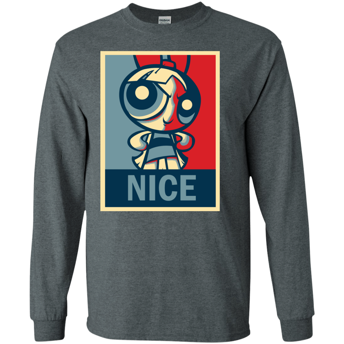 T-Shirts Dark Heather / S Nice Powerpuff Men's Long Sleeve T-Shirt