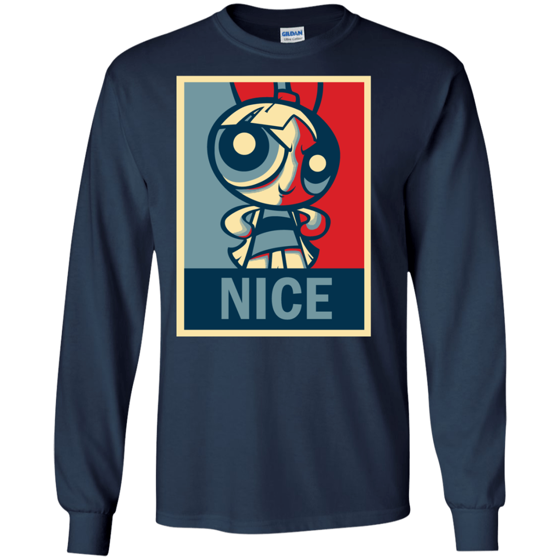 T-Shirts Navy / S Nice Powerpuff Men's Long Sleeve T-Shirt